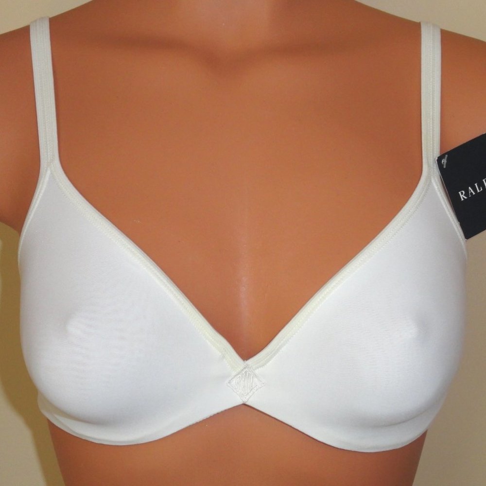 Brand New .Never worn Ralph Lauren Bra 34-C Pearl White Underwire NWT